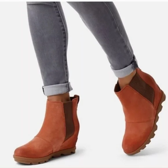 Sorel Joan Of Arctic Wedge ll Chelsea Rust Orange Brown Suad… - Picture 3 of 8